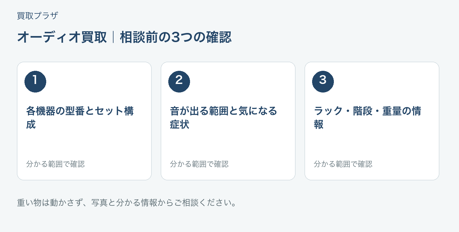 福岡市 オーディオ買取の相談前チェック