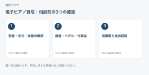 福岡市 電子ピアノ買取の相談前チェック