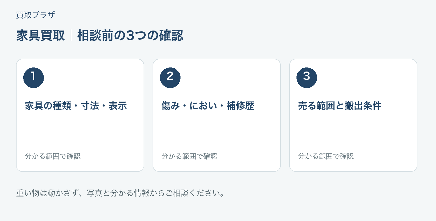 福岡市 家具買取の相談前チェック