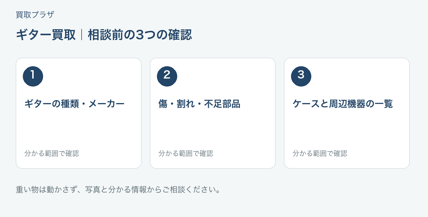 福岡市 ギター買取の相談前チェック