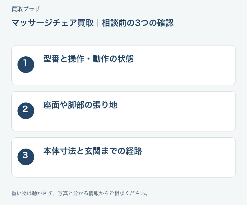 福岡市 マッサージチェア買取の相談前チェック