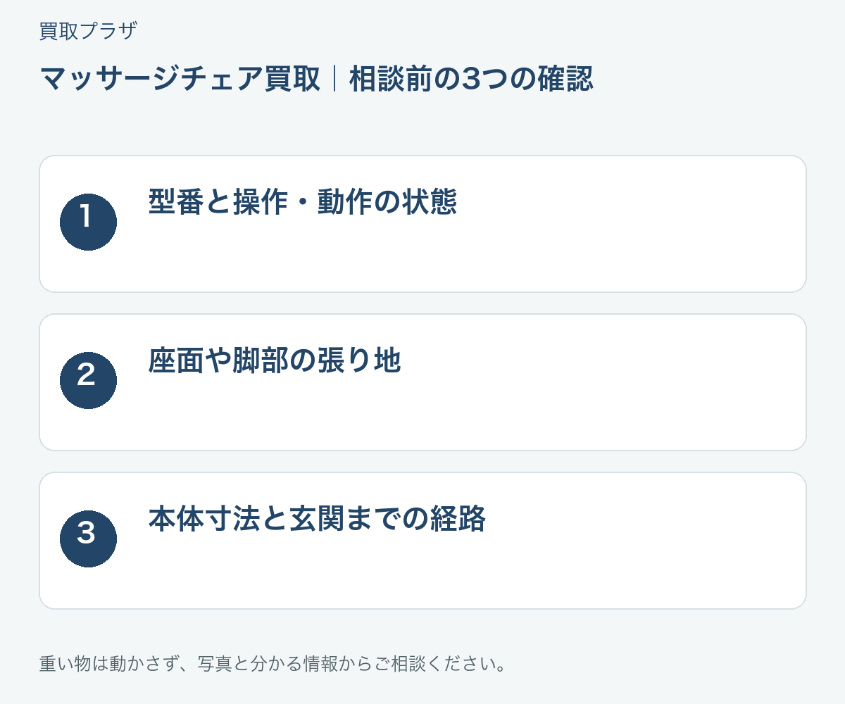福岡市 マッサージチェア買取の相談前チェック